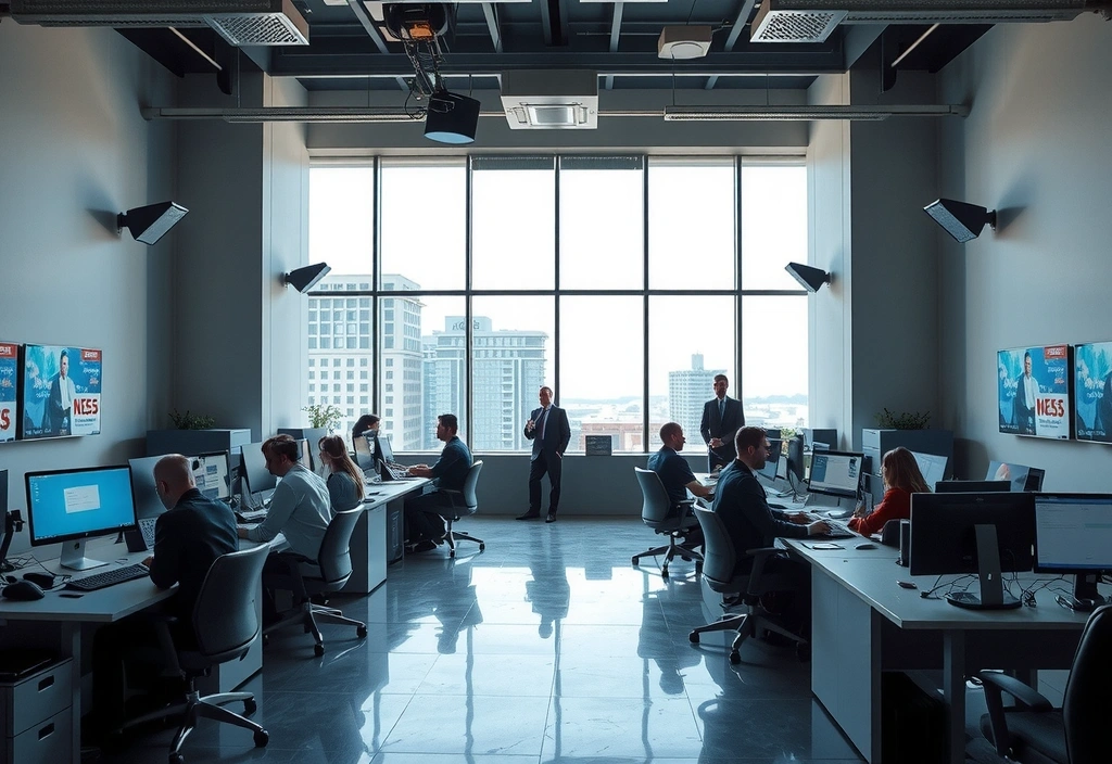 Ufficio di Luce Quotidiano con persone che lavorano in un ambiente moderno e luminoso