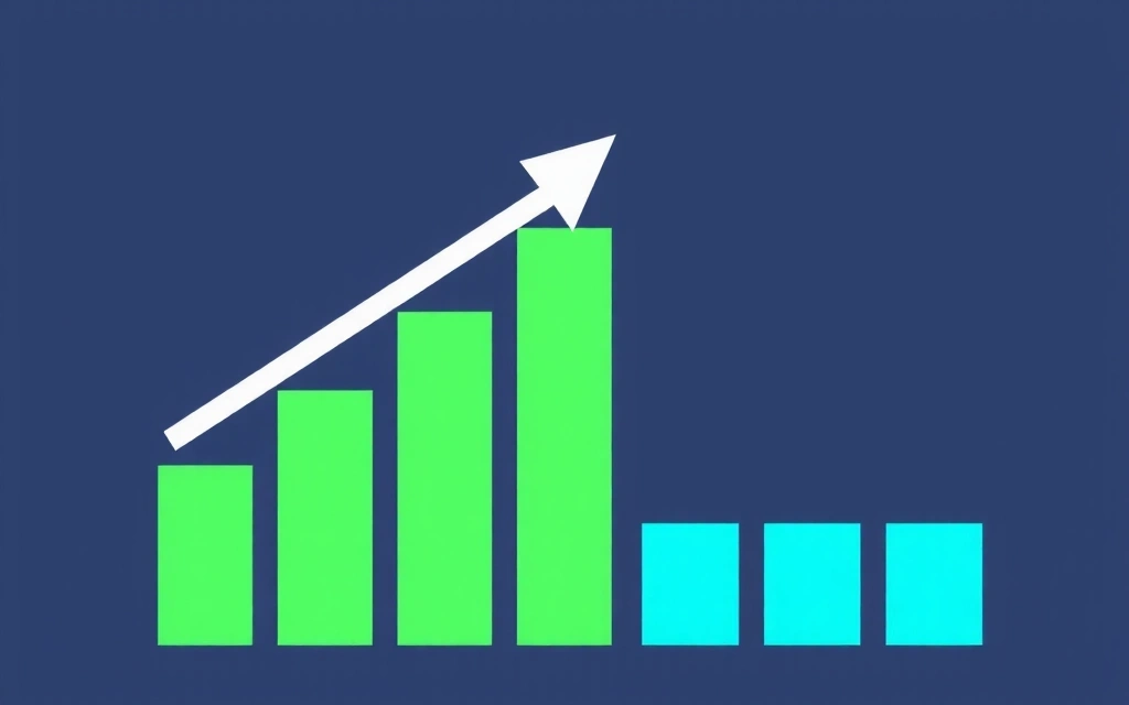 Grafico a barre stilizzato che mostra il miglioramento delle prestazioni