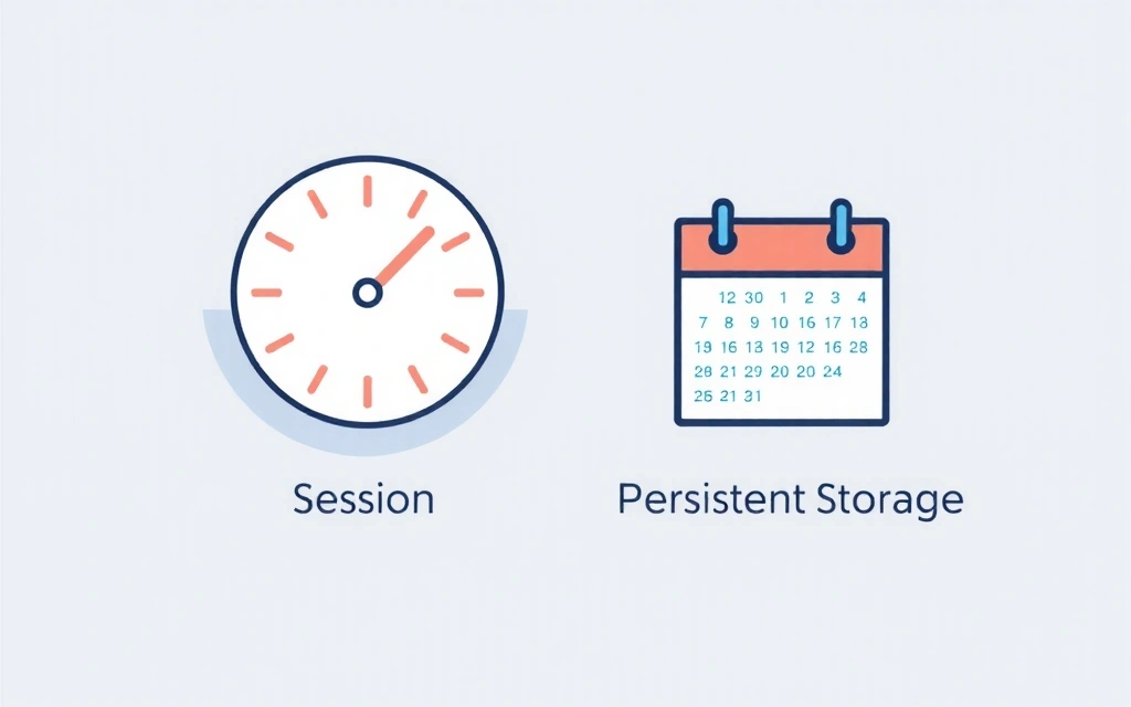 Icona di un orologio e un calendario che rappresentano la temporaneità e la persistenza