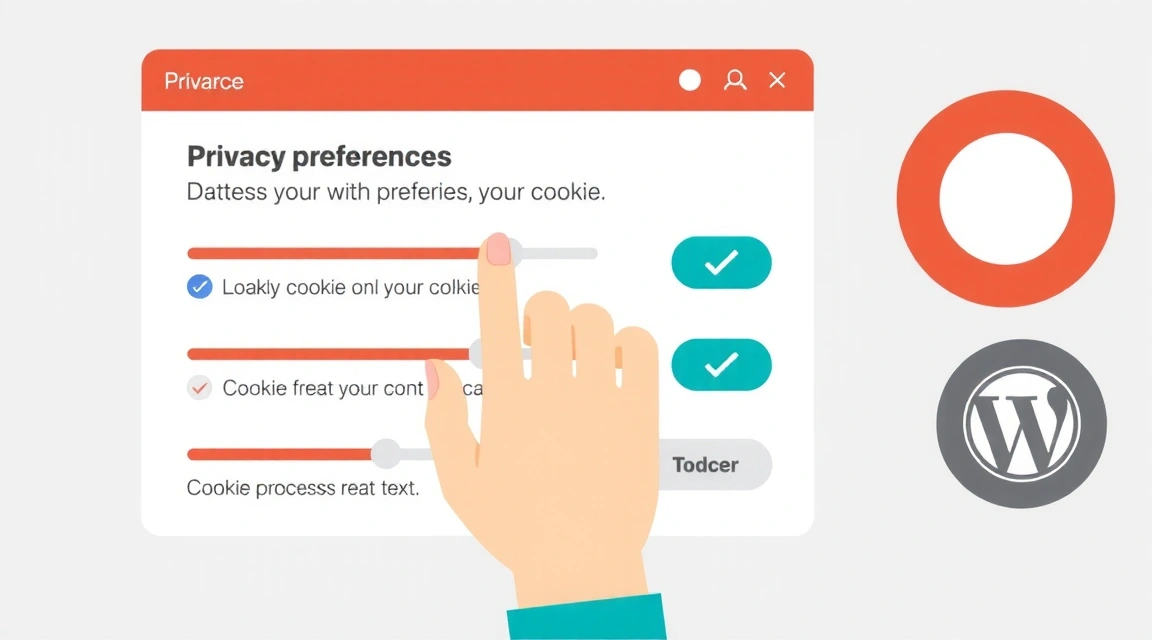 Illustrazione di un utente che gestisce le proprie preferenze sulla privacy con un cursore