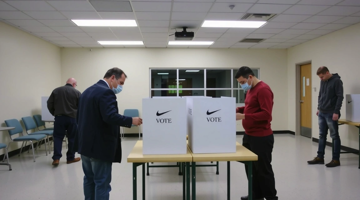 Cittadini che votano in un seggio elettorale