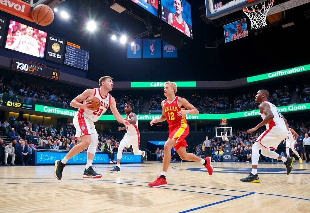 Immagine di una partita di basket in corso